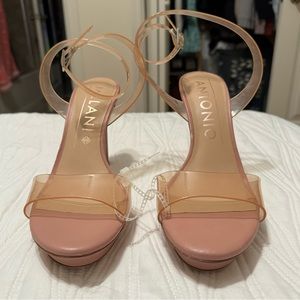 Antonio Melani Clear/Blush 4 inch Heels